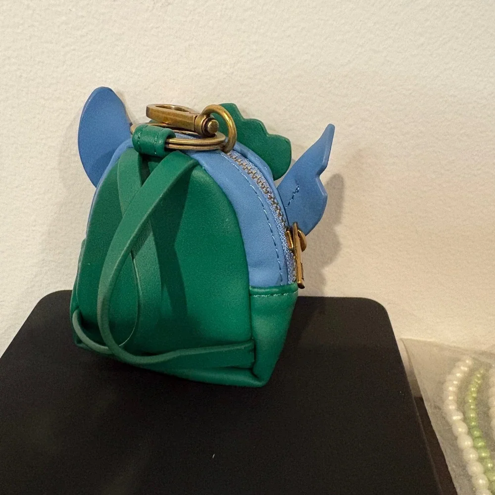 Loungefly Disney Stitch Hawaii Hula Mini Backpack Keychain Blue Green Coin Purse
